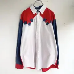 USA製 ウエスタンシャツ デザインシャツ アメリカ製 ヴィンテージ 古着