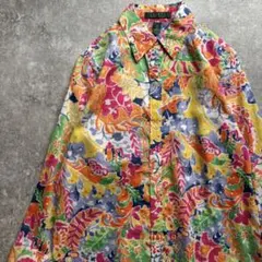 00年代 LAUREN RALPH LAUREN ボタニカル柄 ブラウス シャツのサムネイル