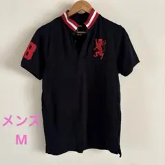 ジョルダーノGIORDANO 半袖ポロシャツ M ブラック メンズのサムネイル