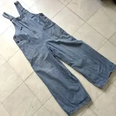 デニムサロペット ビックシルエット ファスナー仕様　オーバーオール　レディース