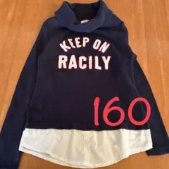 Pink Latte ネイビー ロゴ タートルネック S