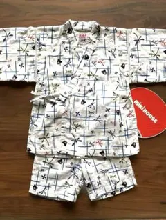 ミキハウス Double-B 甚平スーツ（上下）110サイズ 白