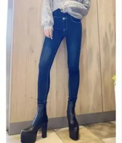 GYDA ジェイダ ハイウエスト スキニーデニム ダークブルー インディゴ