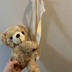 クマ型　ショルダーバッグ ベージュ　ぬいぐるみ　バッグ　ポシェット　1歳　2歳