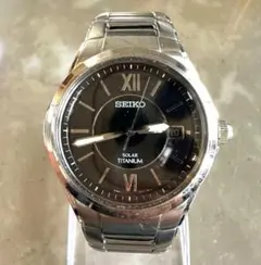 【稼働品】SEIKO セイコー solar ソーラー titanium チタン