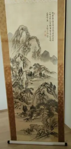 掛軸 花鳥図 岩に鳥 日本画 - メルカリ