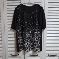 ERMANNO SCERVINO イタリア製 Tシャツ ビーズ ブラック L - メルカリ