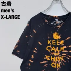 US古着 アメリカンアパレル Tシャツ タイダイ ブリーチ ブラック 黒 XL
