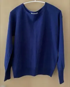 chocol raffine robe 長袖ニット ブルー
