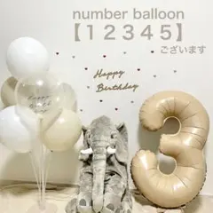 匿名配送　レターバナー　バルーン　誕生日　バースデー　風船　装飾　くすみ色　1歳