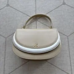 Kitamura ベージュ ホワイト ハンドバッグ