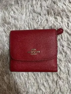 COACH レッド ミニ財布