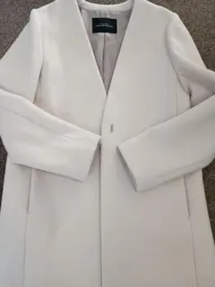 GREEN LABEL RELAXING ノーカラー ロングコート