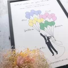 24日まで『arinko様』風船 ドレス当て 色当て クイズ　カラー　文章変更