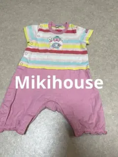 Miki House ストライプロンパース 70サイズ
