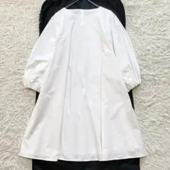 【美品】マーレット パフスリーブコットンワンピース マンハッタン ロング 人気のサムネイル