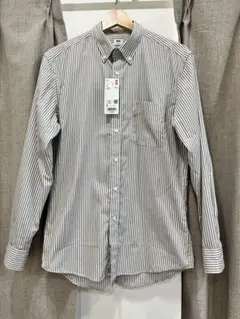 新品タグ付き ユニクロ ブロードシャツ Sサイズ ベージュ