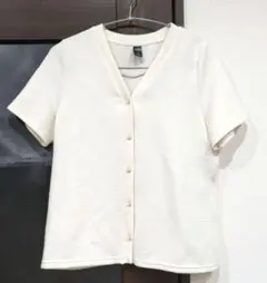 Dazy アイボリー Vネック カーディガン 半袖　Мサイズ