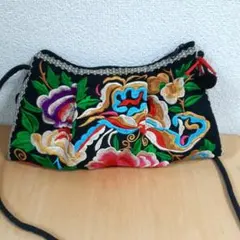 ヴィンテージ布　ショルダーポーチ