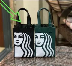 スターバックスStarbucks ミニトートバッグ ホルダーバッグ　黒　海外限定のサムネイル