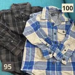 Baby GAP チェックシャツ　長袖　95cm 100cm ２枚セット