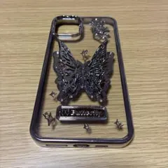バタフライモチーフ iPhone11proMAXケース シルバー