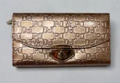 Pinky&Dianne 二つ折り財布 ブロンズ ロゴ入り