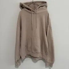 GU ベージュ フード付き スウェットパーカー ベージュ色　サイズL