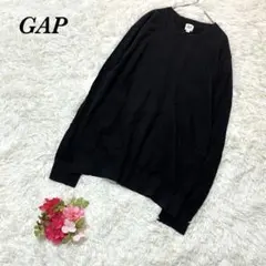 ギャップ 長袖セーター L ブラック クルーネック カジュアル 無地 シンプル