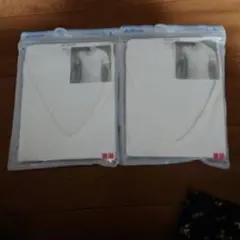 UNIQLO AIRism VネックTシャツ 2枚セット Lサイズ