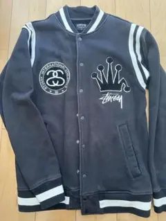 STUSSY ストライプ柄　スタジャン　L STUSSY（ステューシー） stussy s talk melton varsity jacket SIZE:XL