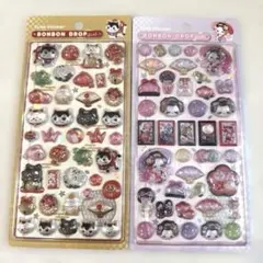 ボンボンドロップシール　狛犬舞妓２個セット