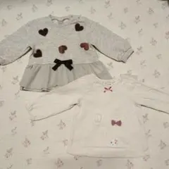 クーラクール　プティマイン　ハート　リボンのフリル　トップス　2点セット