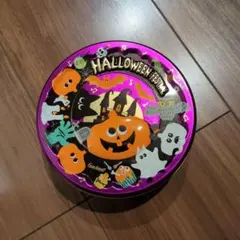 ハロウィンデザイン スチール缶 直径15cm