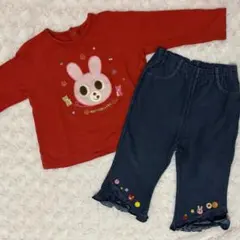 MIKI HOUSE Hot Biscuits 90cm 薄手トレーナー・パンツ