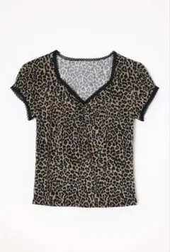 LAGUA GEM LEOPARD LACE トップス グレー | Mercari