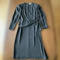 フォーマルワンピース（リング付き）　ブラックドレス裏地無し