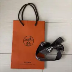 HERMES オレンジ ショッピングバッグ
