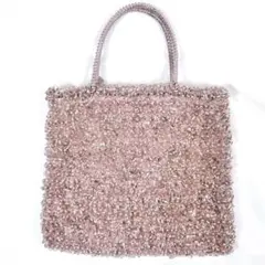 人気✨アンテプリマ スクエア グリッター ワイヤーバッグ シルバーピンク