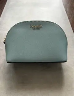kate spade 水色 ドーム型ポーチ