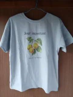 Samansa Mos2 半袖 Tシャツ ライトブルー。 水色のサムネイル