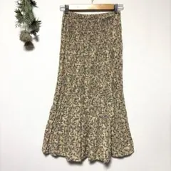 美品✨ユニクロ｜イネス｜ツイストプリーツロングスカート｜ペイズリー｜UNIQLO