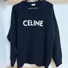 CELINE ネイビー　ニットセーター Mのサムネイル