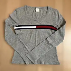 Tommy Girl グレー ストライプ 長袖Tシャツ Sのサムネイル