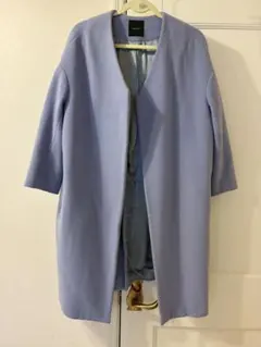 AMERICAN RAG CIE ノーカラーコート　サックスブルー