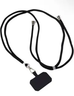 スマホショルダー ホルダー付き ショルダーストラップ　ブラック