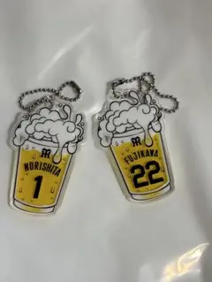 阪神タイガース1 森下翔太 22 藤川球児 乾杯キャンペーン キーホルダー