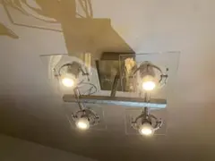 IKEA FUGA T0428 4灯シーリングライト（電球付き）