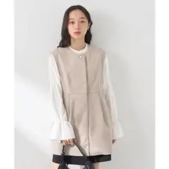 新品タグ付き！アースミュージック＆エコロジーペプラムタックジレ