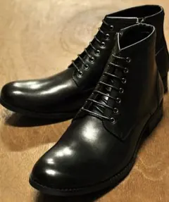 デデスケン DEDEsKEN 日本製 本革 プレーントゥ レースアップブーツ